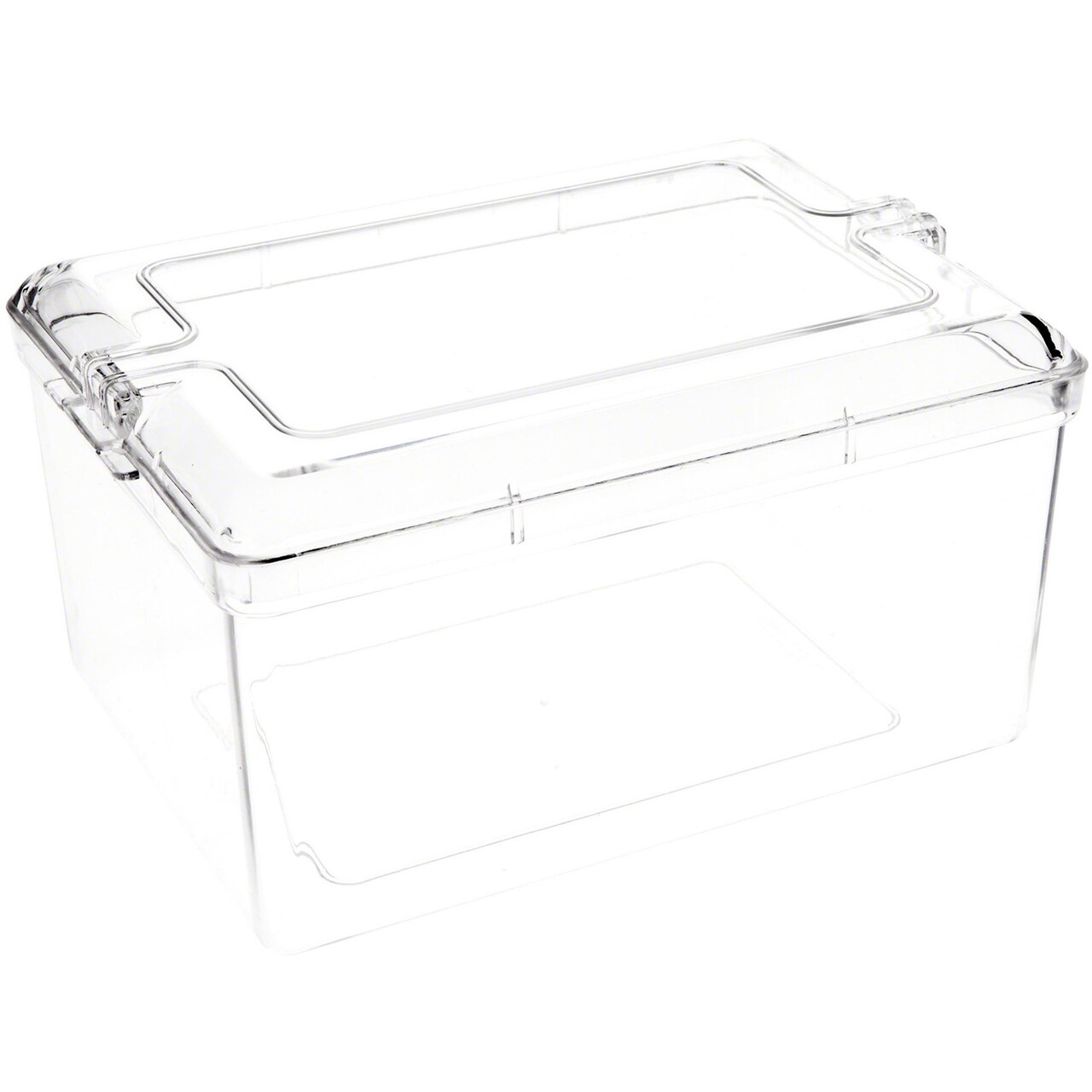 Pioneer Plastics 079C Clear Rectangular Plastic Container, 7.4375" W x 5.3125" D x 3.75" H